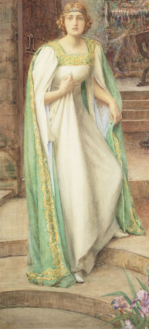 Henry Meynell Rheam 1859 1920 The Lady Of Shalott ” The Lady Of
