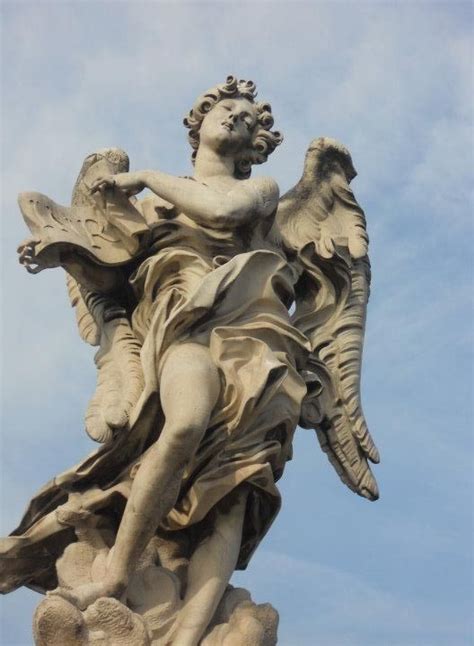 Bernini Angel Statue Along The Bridge Of Angels In Rome Chicano Angel