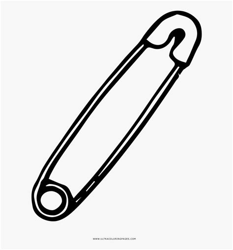 Safety Pin Coloring Page Colouring Page Safety Pin Free Transparent