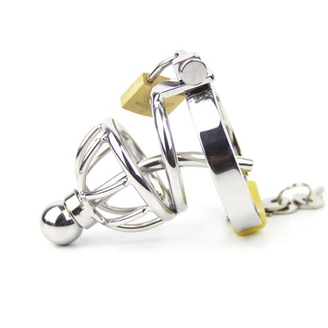 2015 Speculum Sex Slave Chrome Plated Metal Male Chastity Device Cock Cages Men S Virginity Lock