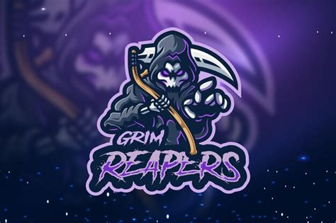 Premium Vector Grim Reapers Esport Mascot Logo Design