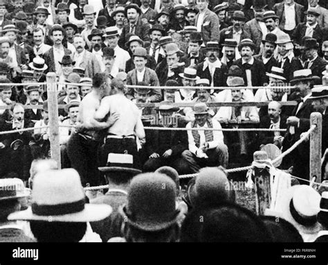 Vintage Photo Of The Famous Bare Knuckle World Title Fight Between John