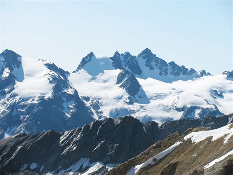 European Alps 1080p Crevices Winter Landscape Mountain Range
