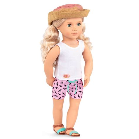 our generation coral with storybook and accessories 18 posable surfer doll 1 ct shipt