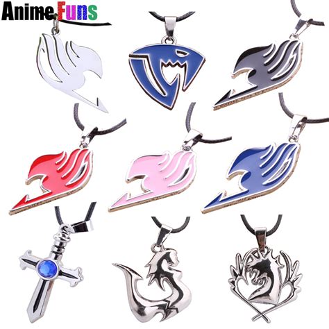 Magic × guilds × rpg! 9 type Anime Fairy Tail Necklace Blue Pegasus Lamia Scale ...