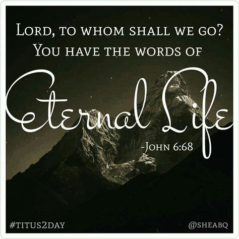 Jesus Has The Words Of Eternal Life He Knew From The Beginning Who His