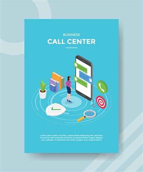 Premium Vector Business Call Center Flyer Template