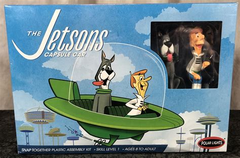 Polar Lights The Jetsons Scale Jetson Family Flying Capsule Car Plastic Model Kit W