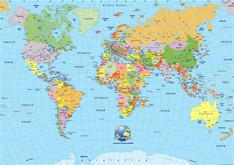 Map Of The World With Countries Contains Whole Details Of Countries