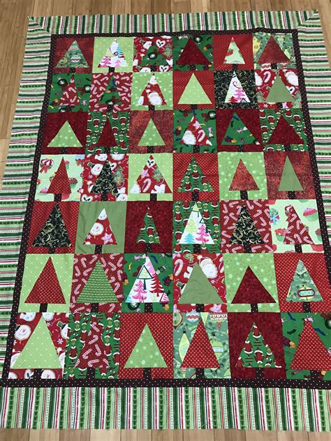 My 1st Quilt Made Using Amy Smarts Modern Christmas Tree Block
