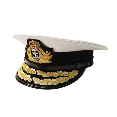 British Royal Navy Officer Hat Naval Captain Peak Cap R N Commanders
