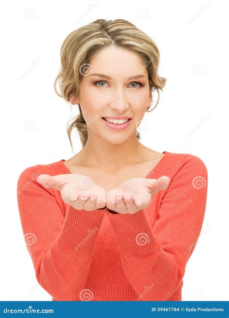 Something On The Palms Stock Photo Image Of Attractive 39467784