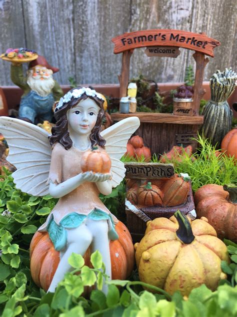 Enchanted Autumn Fairies Flutter In The Fall Garden Gnome Decor