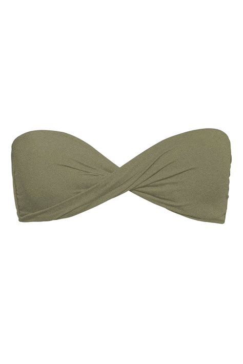 Phax Color Mix Strapless Bikini Top Taupe Small Taupe