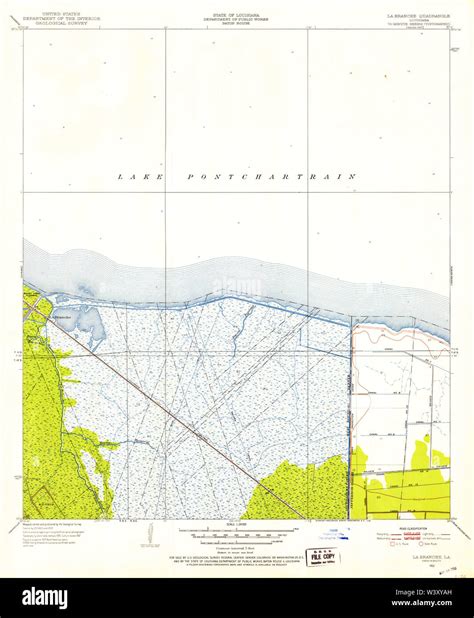 Usgs Topo Map Louisiana La La Branche 332379 1952 24000 Stock Photo Alamy