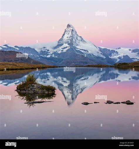 Matterhorn Mountain Before Sunrise With Reflection In The Riffelsee