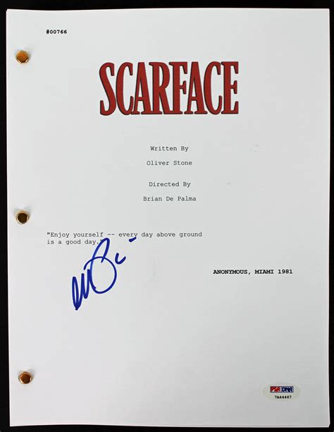 Lot Detail Al Pacino Signed Scarface Script Psadna