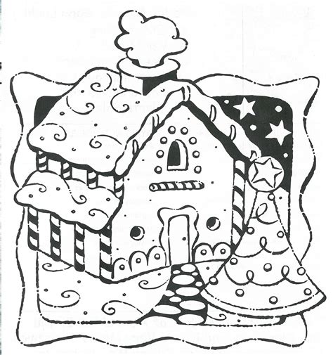 Free Gingerbread House Coloring Page Printable Download Free