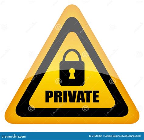 Private Sign Stock Vector Illustration Of Community 24610381