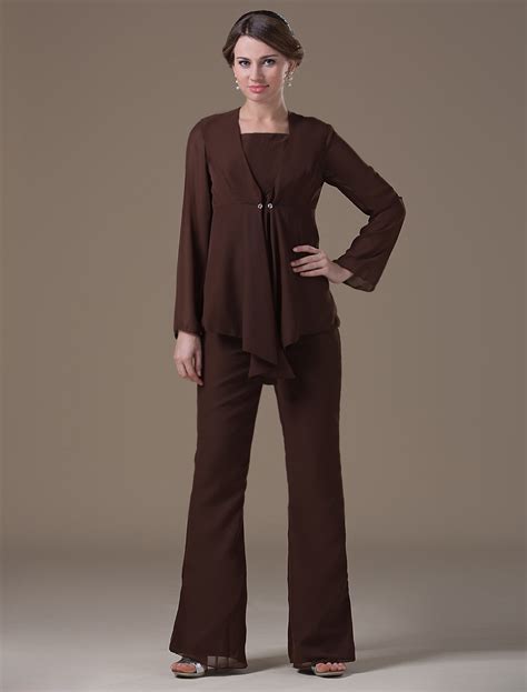 chiffon mother of the bride pant suits