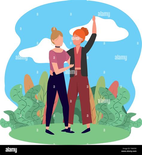 Human Women Body Raised Hands Hugging Cartoon Vector Illustration