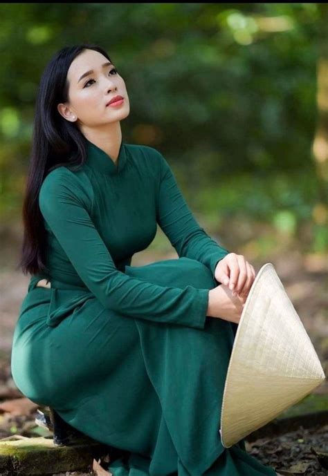 Green Ao Dai Vietnamese Silk Long Dress With Pants Free Etsy Ao Dai Silk Dress Long