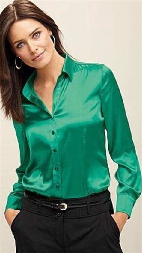 Pin By Gary French On Fashion Satin Blouses Satin Shirt Dress Silk Satin Blouse
