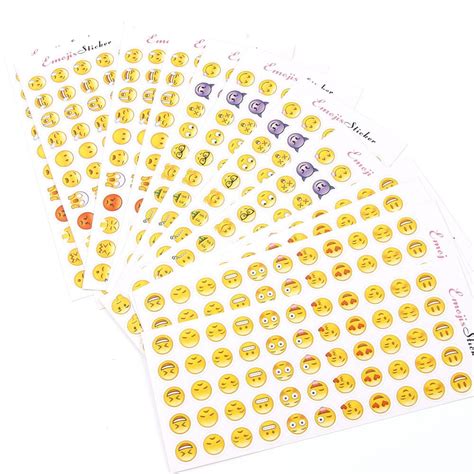 12 Sheets 660pcs Mini Smile Face Emoji Stickers Diy Diary