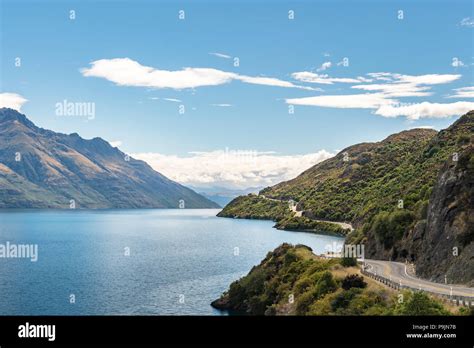 Curvy Road To Queenstown On Lake Wakatipu Devils Staircase Otago
