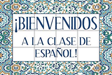Welcome To Spanish Class Poster Amazon Co Uk Home Kitchen