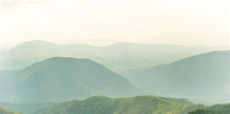 Blue Mist Mountains Landscape Stock Photo Image Of Colorful Hills
