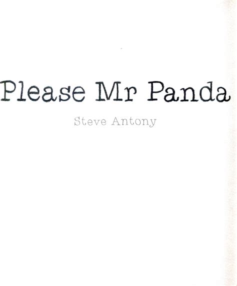 Please Mr Panda By Antony Steve 9781444916652 Brownsbfs