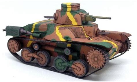 Papermau Ww2`s Japanese Type 95 Ha Go Tank Paper Model In 172 Scaleby