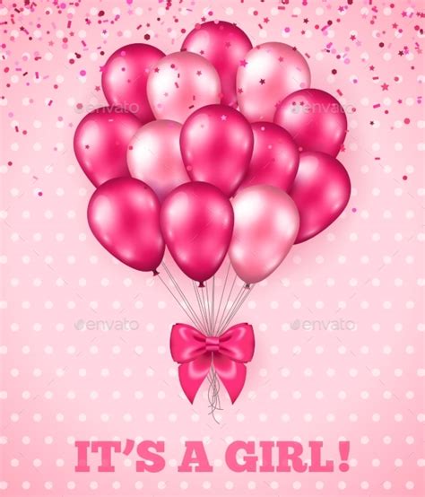 Its A Girl Baby Shower Background By Kotoffei Graphicriver