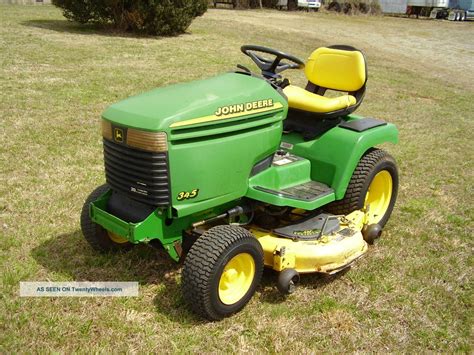 John Deere 345 Water Cooled 48 Inch Cut Power Steering Riding Mower