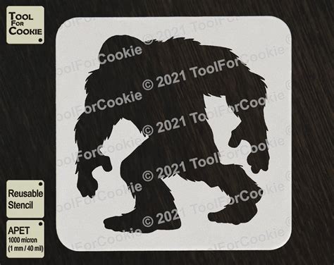 Bigfoot Stencil Sasquatch Stencil Etsy