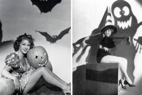 Sexy Witches Vintage Halloween Pin Up Girls Flashbak