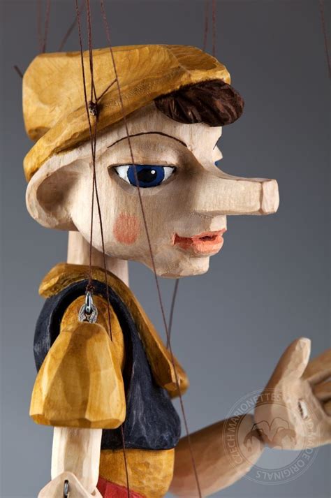 Foto Pinocchio Hand Carved Marionette Puppet L Size Pinocchio