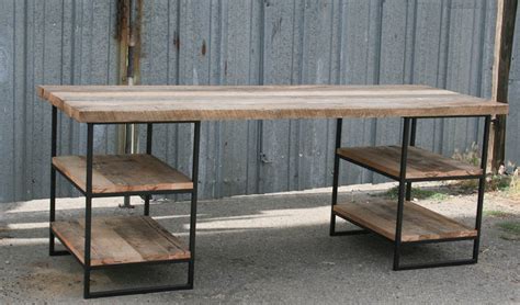 Gently used, vintage, and antique reclaimed wood desks. Combine 9 | Industrial Furniture - Reclaimed Wood Desk ...