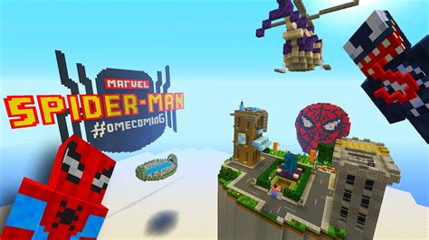 Minecraft Xbox Marvel Spiderman Homecoming Skywars Youtube