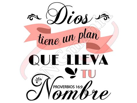 Dios Tiene Un Plan Que Lleva Tu Nombre Spanish Bible Verse Etsy