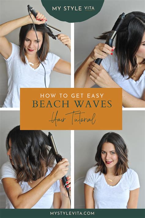 How I Create My Everyday Beachy Waves On Short Hair Beach Wave Hair