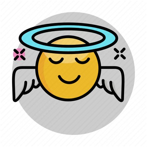 Angel Emoji Emoticon Face Smiley Icon Download On Iconfinder