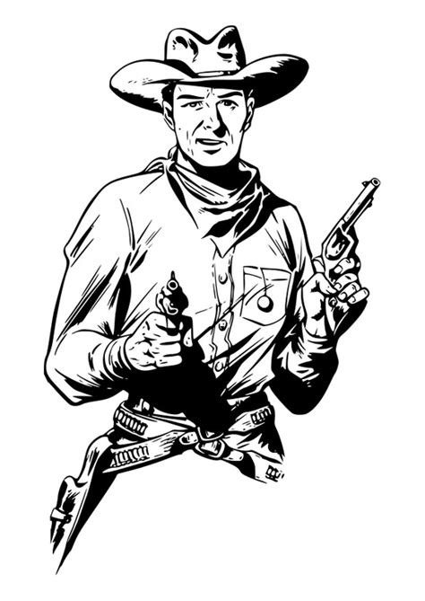 Coloring Page cowboy - free printable coloring pages - Img 29898
