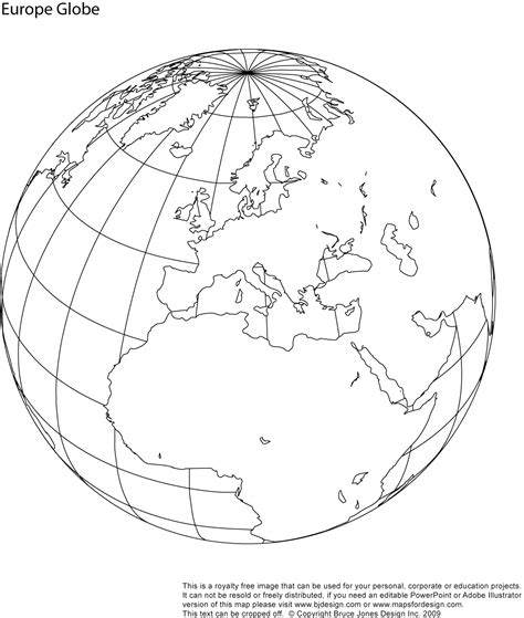 Printable Blank World Globe Earth Maps Royalty Free 