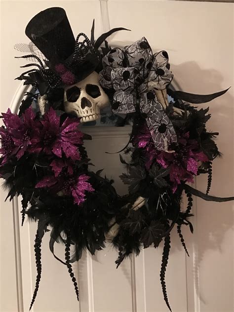 Skeleton Wreath Diy Halloween Wreath Skeleton Halloween Wreath Fall