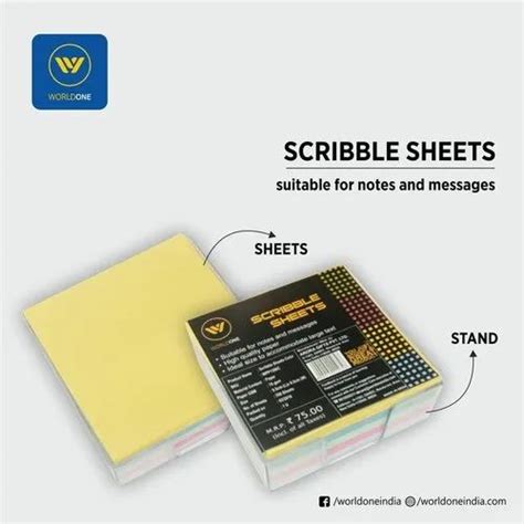 Worldone Smooth Scribble Sheet Memo Pads At Rs Pack In New Delhi