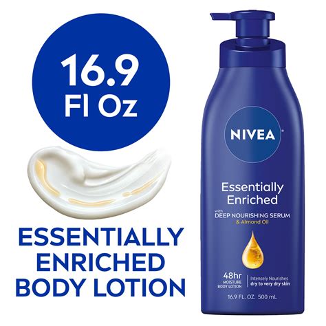 Nivea Essentially Enriched Body Lotion For Dry Skin 169 Fl Oz Pump