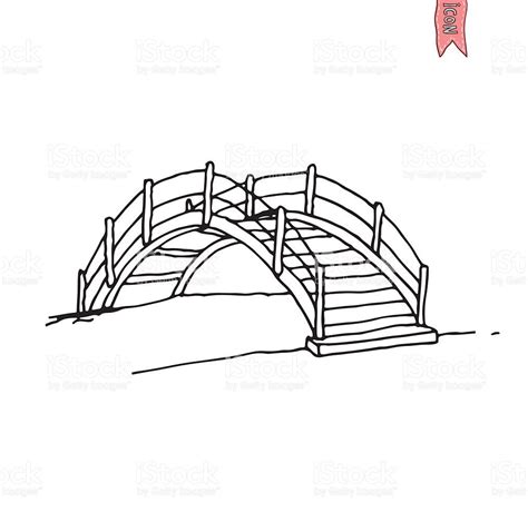 wooden arch bridge, vector illustration. | Bridge tattoo, Bridge clipart, Graphic design photography