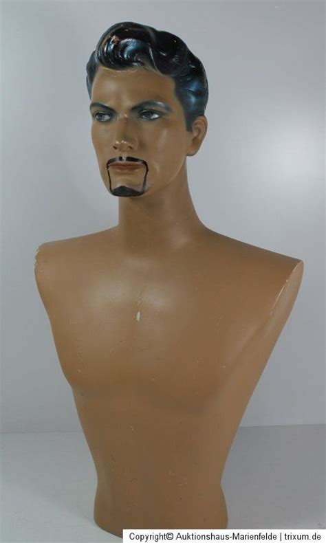 Vintage Male Mannequin Bust With Goatee Vintage Mannequin Mannequin